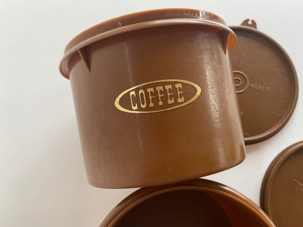 Vintage Tupperware Coffee and Tea Cannisters (2-Piece)