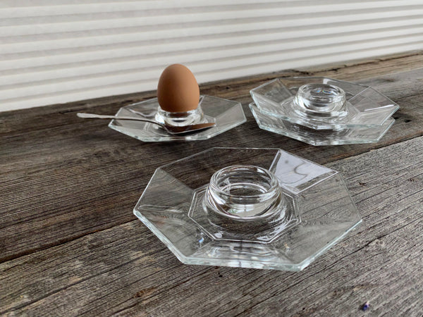 Set of 4 Vintage Luminarc Octime Egg Cups