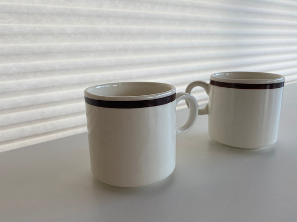 Vintage Set of 2 Stackable Japanese Mugs