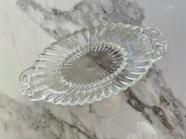 Vintage Oval Glass Dish