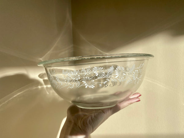 Set of 3 Vintage Pyrex Clear Colonial Mist Nesting Bowls