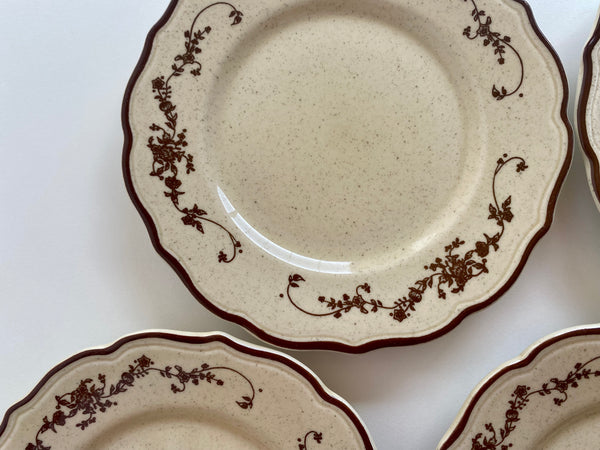 Individual Vintage Syracuse China Brown Rimmed Bread and Butter Plate