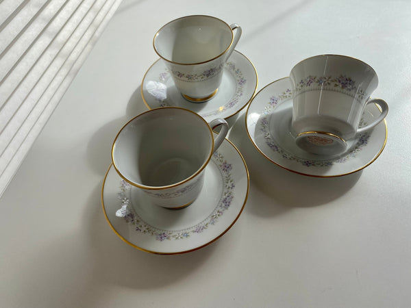 Individual Vintage Noritake Lilac Time Teacup and Saucer (2-Piece)