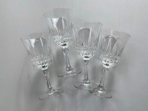 Vintage Set of 4 Luminarc France Barcelona Wine Glasses