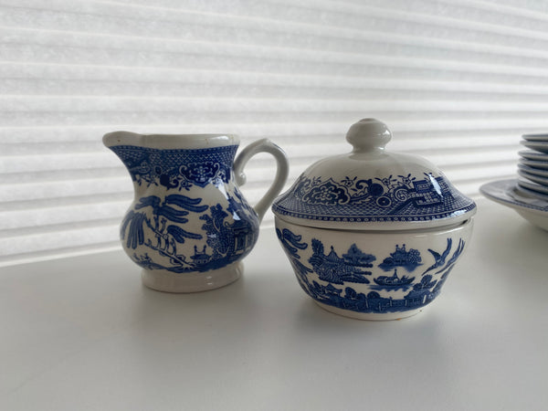 Vintage Churchill Willow Sugar and Creamer