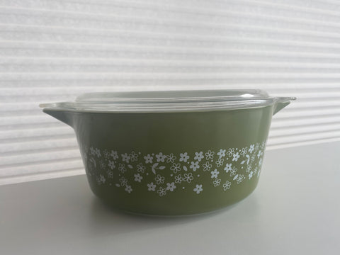 Vintage Pyrex Spring Blossom Casserole Dish and Lid