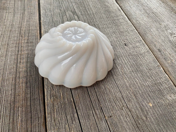 Vintage Hazel Atlas Milk Glass Swirl Bowl