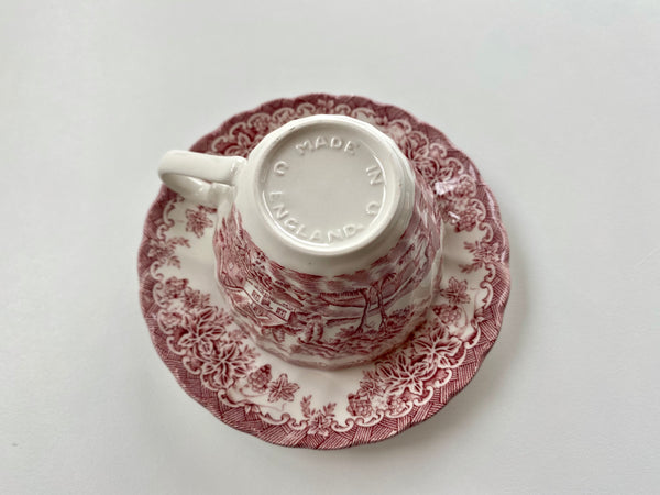 Individual Churchill The Brook Pink Teacup and Saucer (2-Piece)