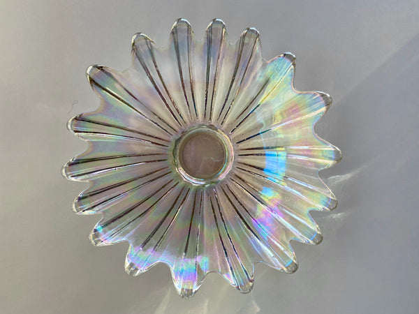 Vintage Federal Glass Iridescent Large Bowl