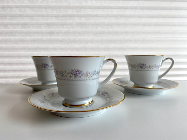 Individual Vintage Noritake Lilac Time Teacup and Saucer (2-Piece)