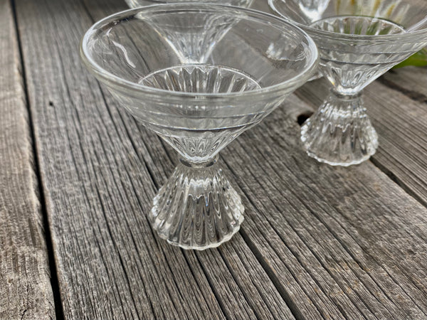 Set Vintage Paden City Petite Cocktail Glasses