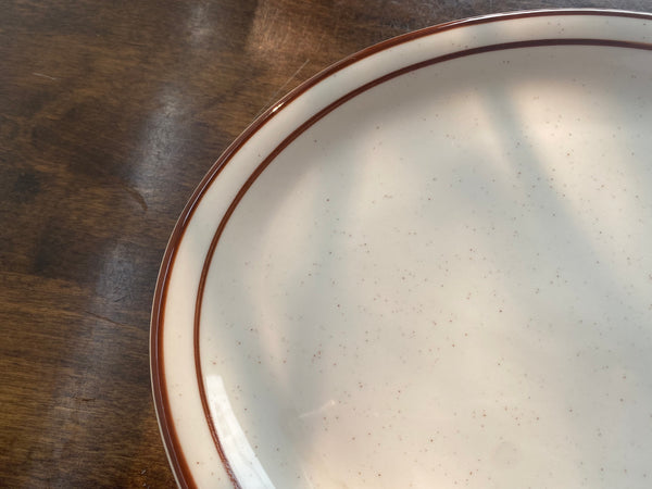 Tuxton Bahamas Brown Rim Speckled Large Oval Dinner Plate