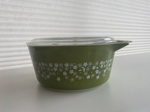 Vintage Pyrex Spring Blossom Casserole Dish and Lid