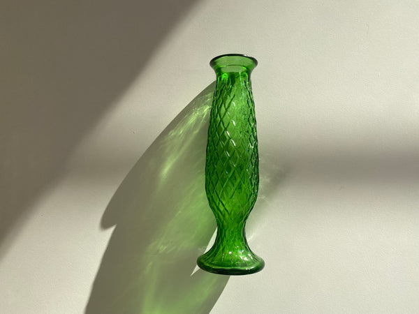 Vintage E.O. Brody Green Glass Vase