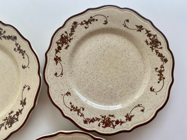 Individual Vintage Syracuse China Brown Rimmed Bread and Butter Plate