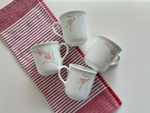 Vintage Individual Corningware Peach Garland Mug