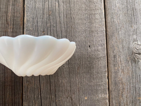 Vintage Hazel Atlas Milk Glass Swirl Bowl