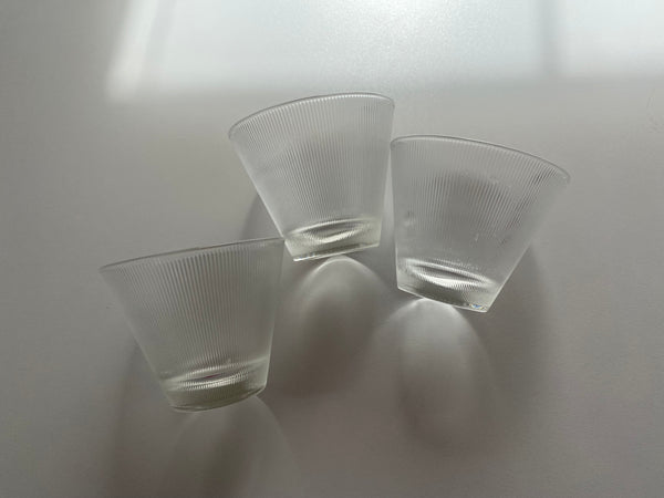 Set of 3 Vintage Federal Glass Norse Cups