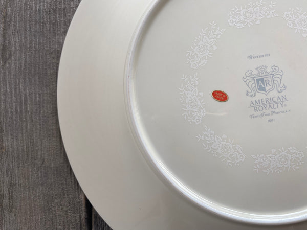 Individual Vintage American Royalty Winterset Dinner Plates