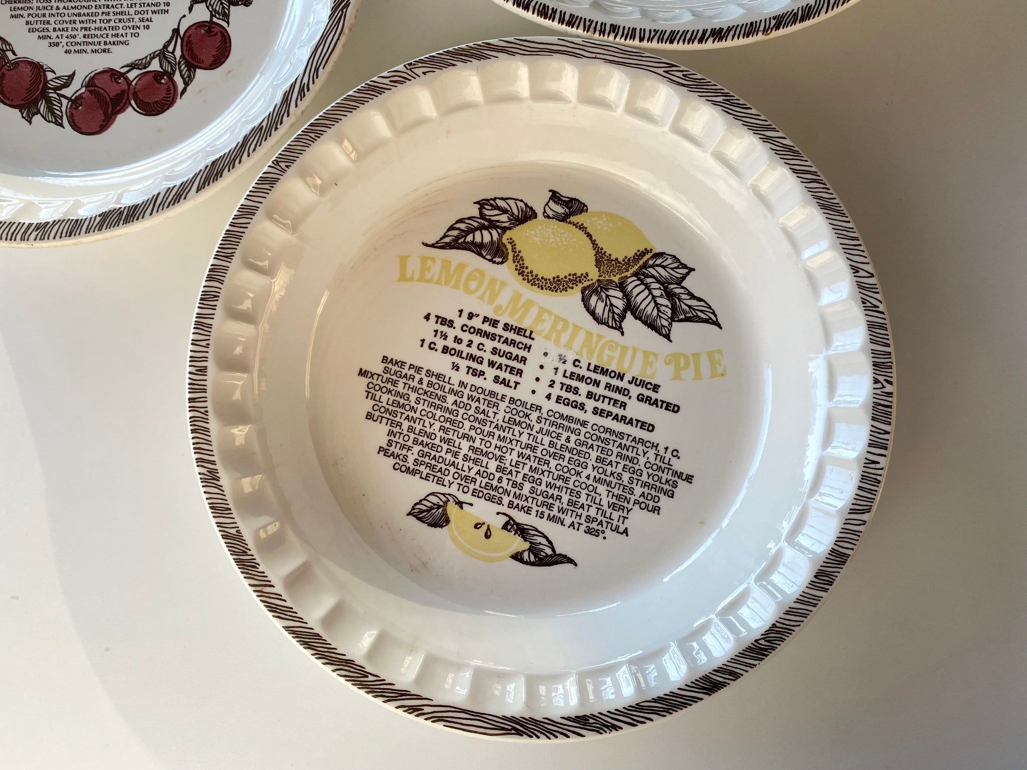 Vintage Lemon Pie Plate