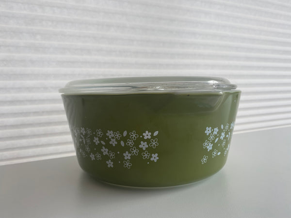 Vintage Pyrex Spring Blossom Casserole Dish and Lid