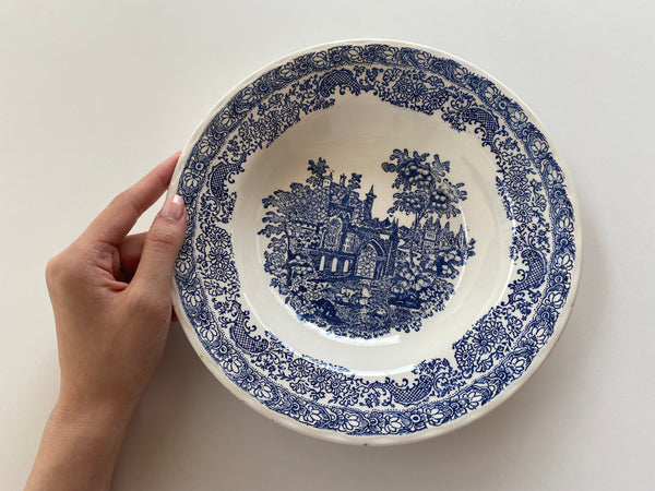 Vintage N.I.C.E. Extrastone Italy Blue Bowl