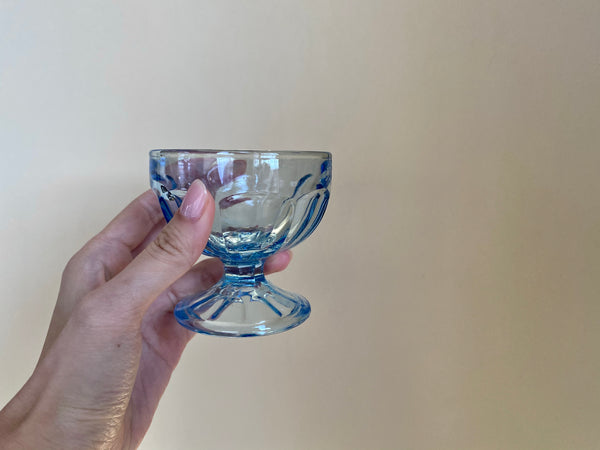 Set of 4 Vintage Baby Blue KIG Indonesia Dessert Cups