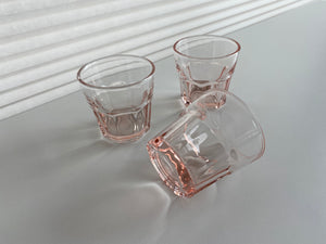 Vintage Set of 3 Pink Glasses