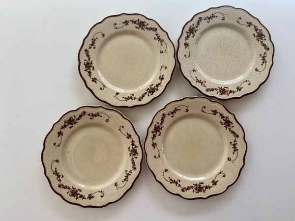 Individual Vintage Syracuse China Brown Rimmed Bread and Butter Plate