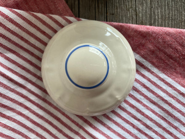Individual Vintage Blue Bell Sugar Dish With Lid