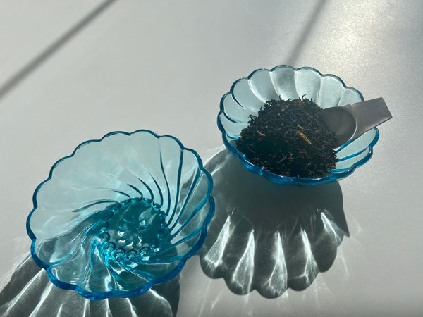 Set of 2 Vintage Hazel Atlas Blue Swirl Dessert Bowls