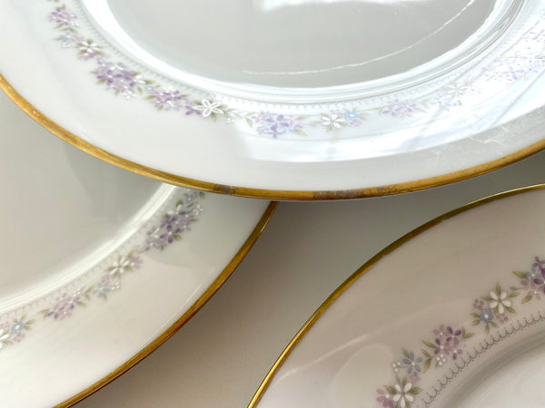 Individual Vintage Noritake Lilac Time Dinner Plate