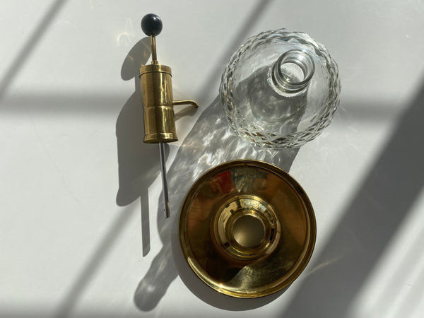 Vintage Brass and Glass Shot Dispenser