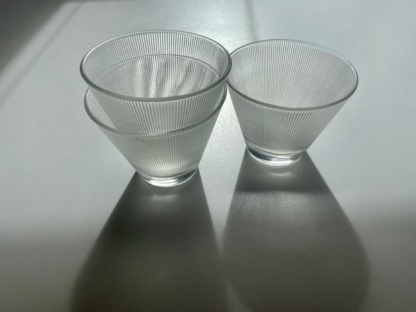 Set of 3 Vintage Federal Glass Norse Cups