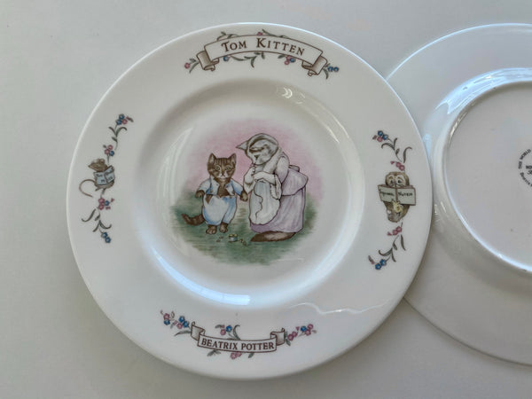 Set of 2 Vintage Royal Albert Tom Kitten Plates