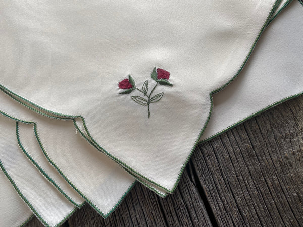 Vintage Red Rose Napkin