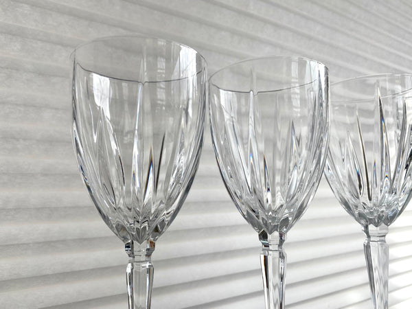 Set of 5 Vintage Mikasa Icicles Crystal Wine Glasses